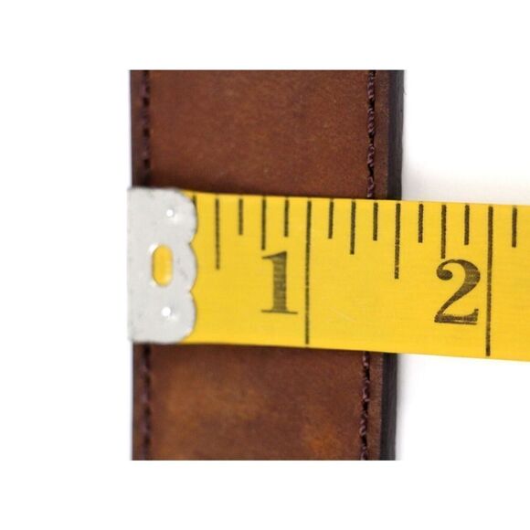 ALESBURY BROWN GENUINE LEATHER 1.5"Wd CASUAL DRESS MEN'S BELT Sz 44/110 (I11 - Picture 12 of 16